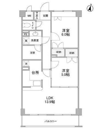 グランハイツ南雪谷の物件間取画像